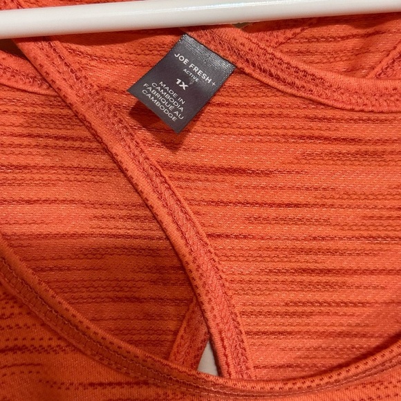 Joe Fresh Orange Sleeveless Tank Top - Picture 2 of 4